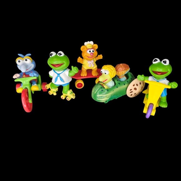VTG 80s McDonald's Muppet Babies Set of 5 Vehicles and Figures Toys 1986 88 - Picture 1 of 12